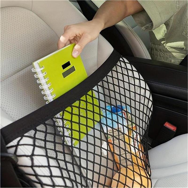 Single Layer Car Trunk Elastic Passenger Mesh Pocket Auto Interior Cargo Storage Net Bag