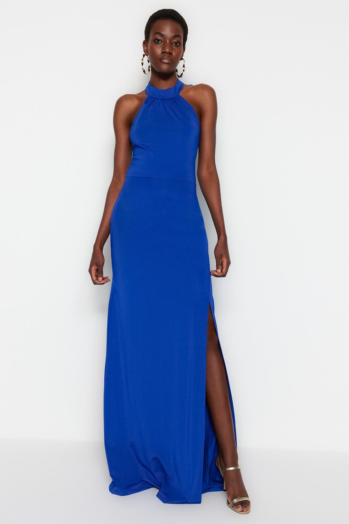 

Women s Fashion New Evening Dress & Graduation Dress Saks Knitted Long Evening Dress