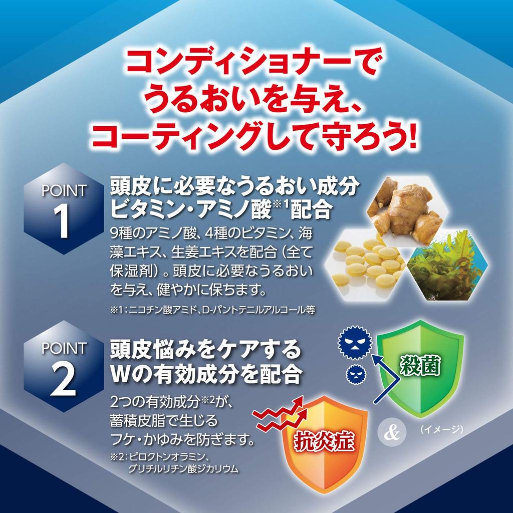Taisho Pharmaceutical Riup Riup Hair Conditioner Refill Relieves Sebum Scalp Contains Two Active Piroctone Olamine and Dipotassium Glycyrrhizinate