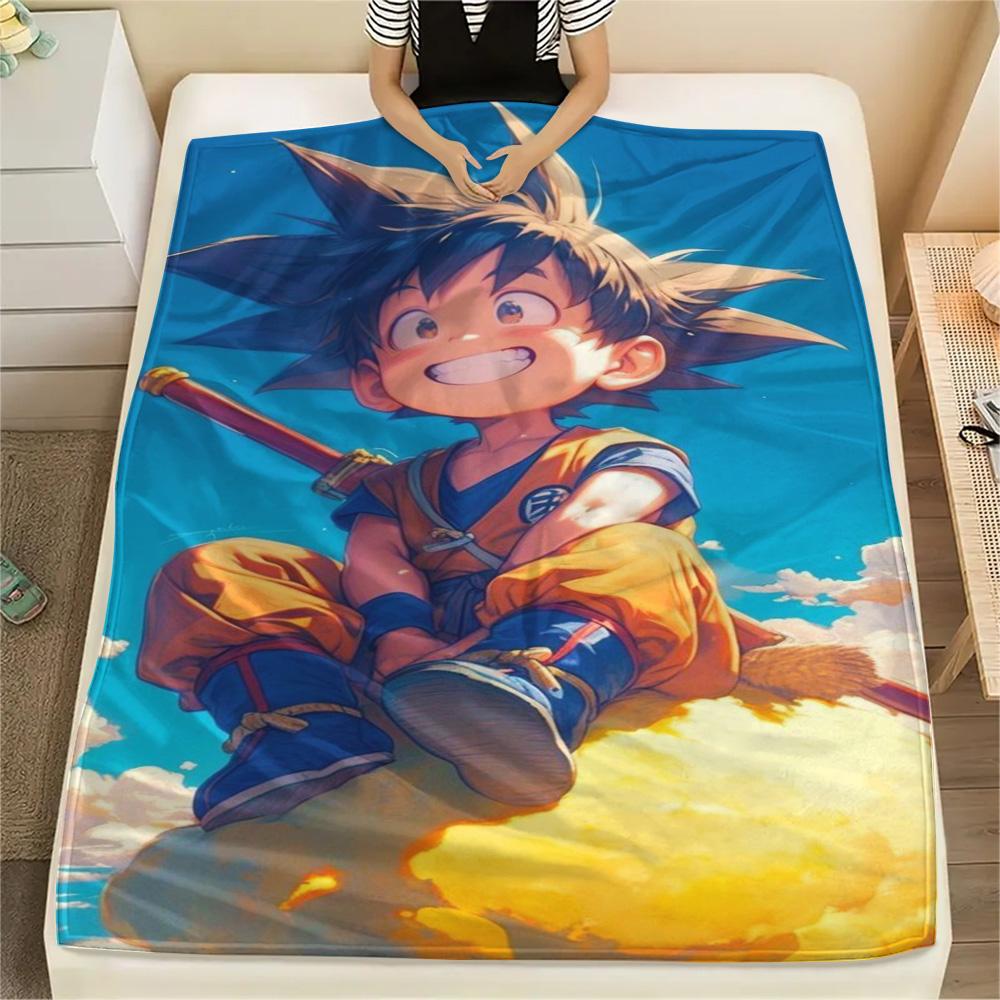 

Goku Personalized Print Flannel Blanket, Warm Comfort Accessory for Bed, Sofa, Chair, Bedroom and Travel.-TING 75x90cm
