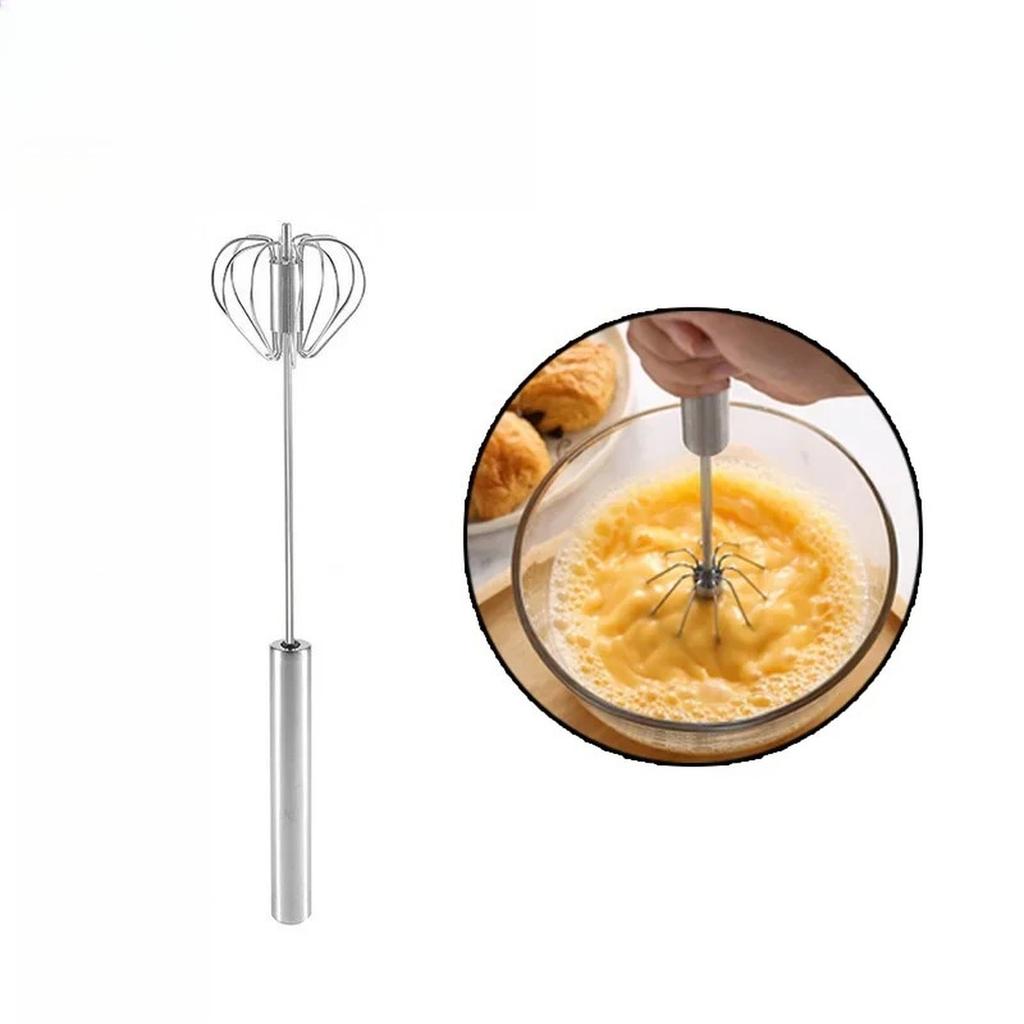 Stainless Steel Semi-Automatic Whisk Hand Press Mixer for Egg Cream