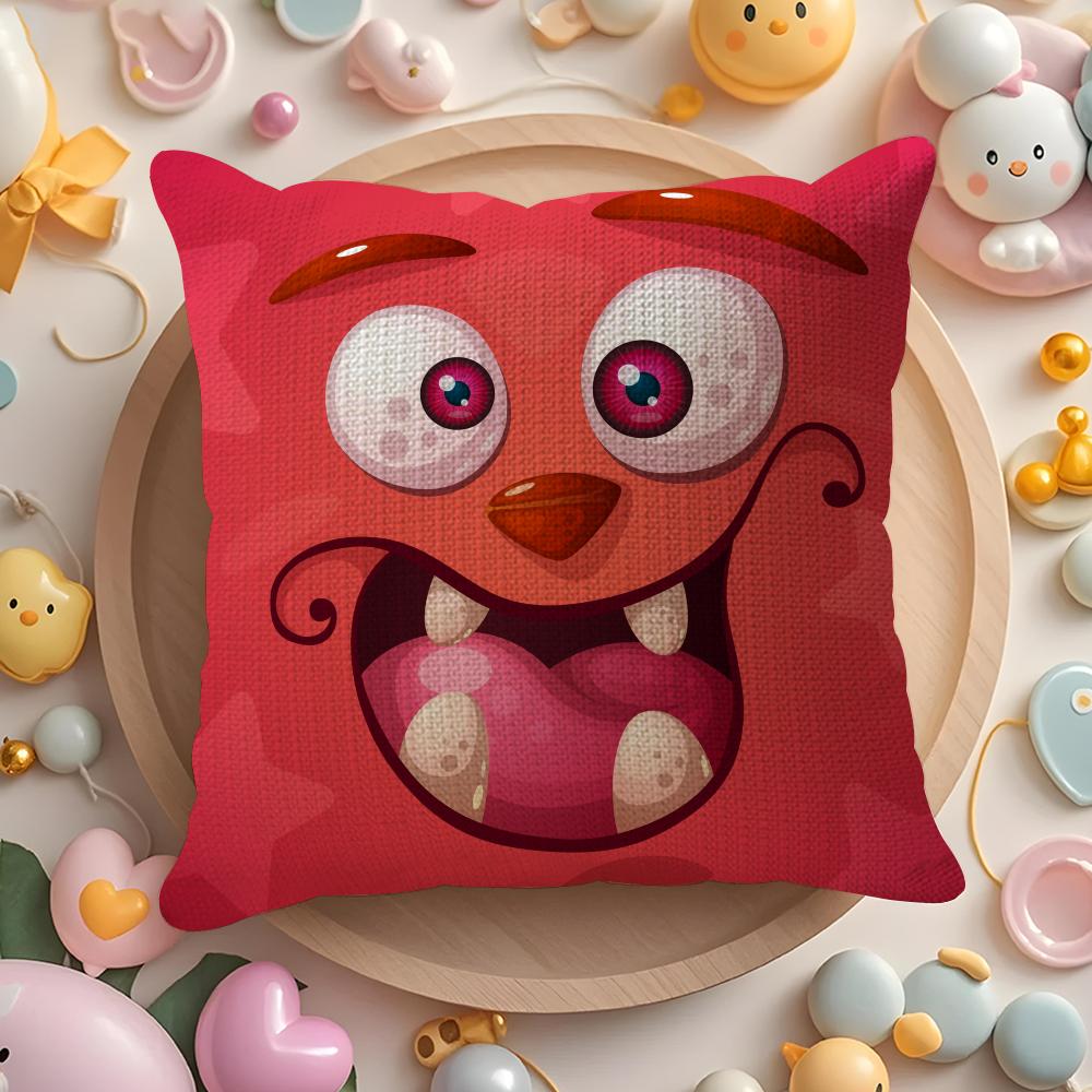 Creative Cartoon Funny Candy Monsters Pillow Case Sofa Living Room Bedroom Headboard Backrest Cushion Square Cushion