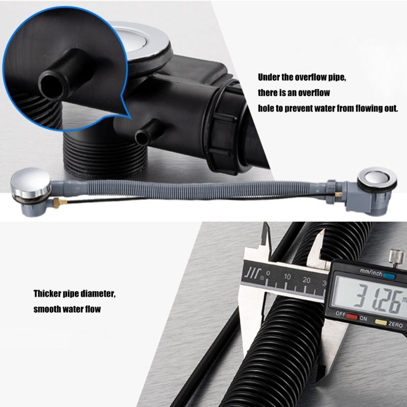 Hochfeste Kunststoff-Badewannen Überläufe Ablaufrohr Ergonomische SPA-Badewannen Ablaufgarnitur für einfache Badinstallation