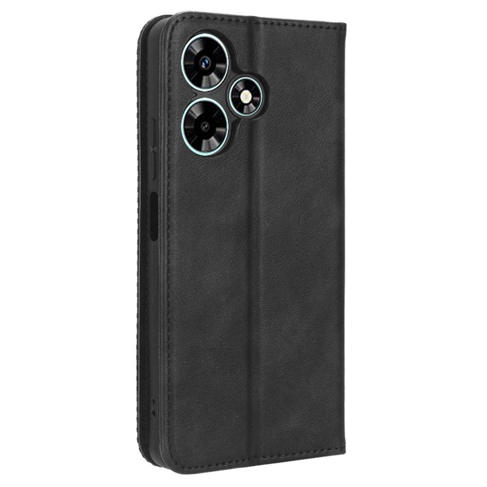 For Infinix Hot 30 X6831 PU Leather Flip Folio Case Retro Texture Stand Wallet Magnetic Cell Phone Cover