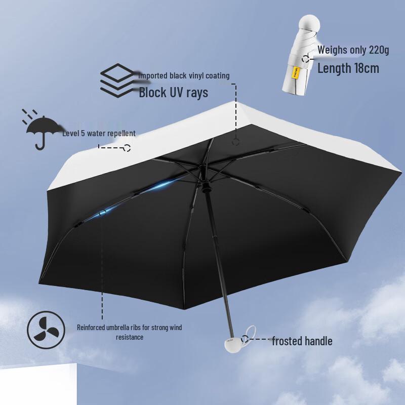 Little Demon Mini 5-Fold UV Protection Sun & Rain Umbrella