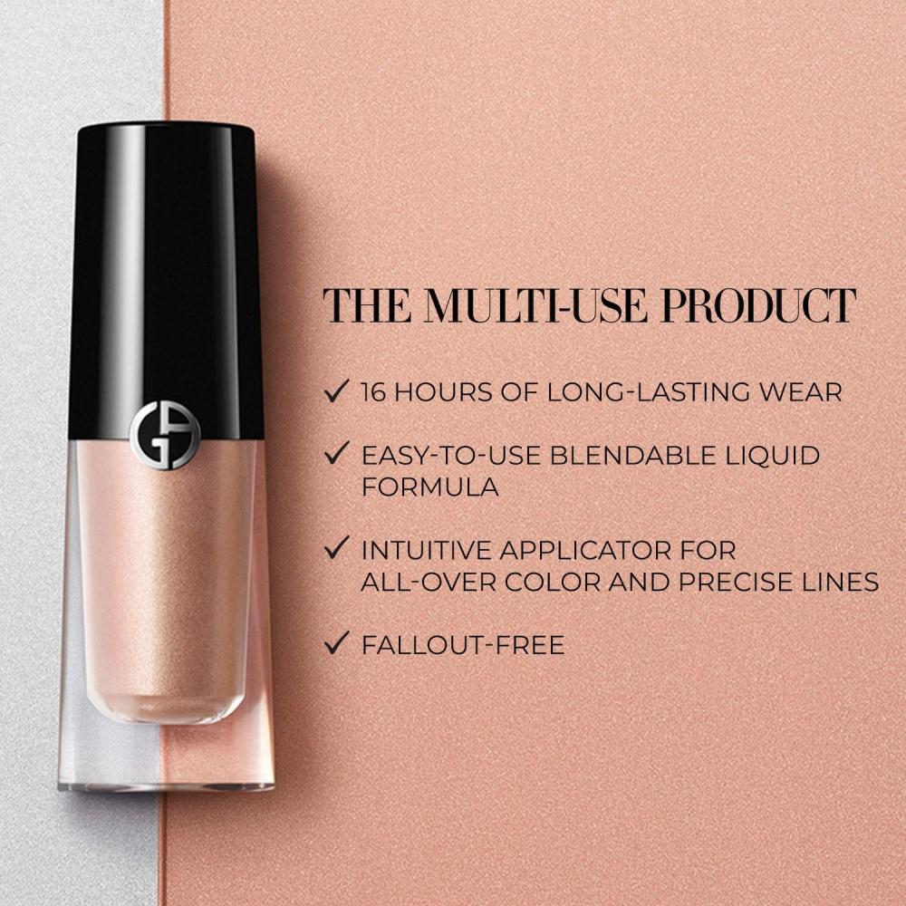 Armani Beauty Eye Tint Long Lasting Liquid Eyeshadow 0.13 Oz  3.9 Ml 12s Shell Light Gold Shimmer