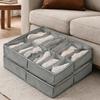 12 Grids Shoes Storage Bag Non-woven Fabric Shoes Organizer Breathable Shoe Storage Bin  Closet