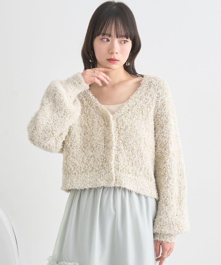 Earth Music Ecology Lily Yarn Short Knit Ivory & Women's Cardigan, 01000166000,