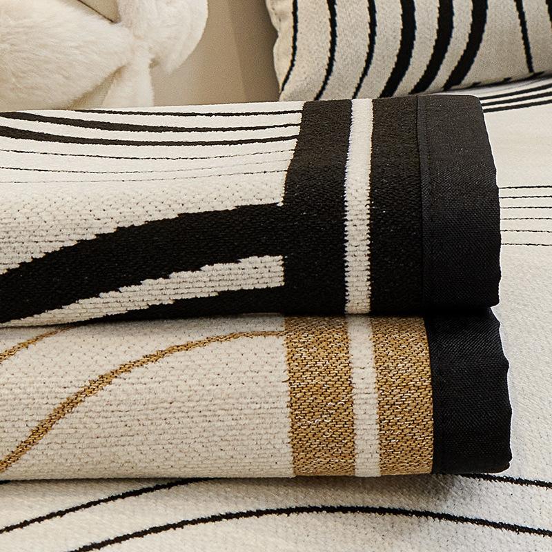 Light Luxury Premium American Chenille Sofa Cushion, Universal Sofa Cover For All Seasons, Graffiti Wind Non-Slip Cover Cloth Seat Cushion