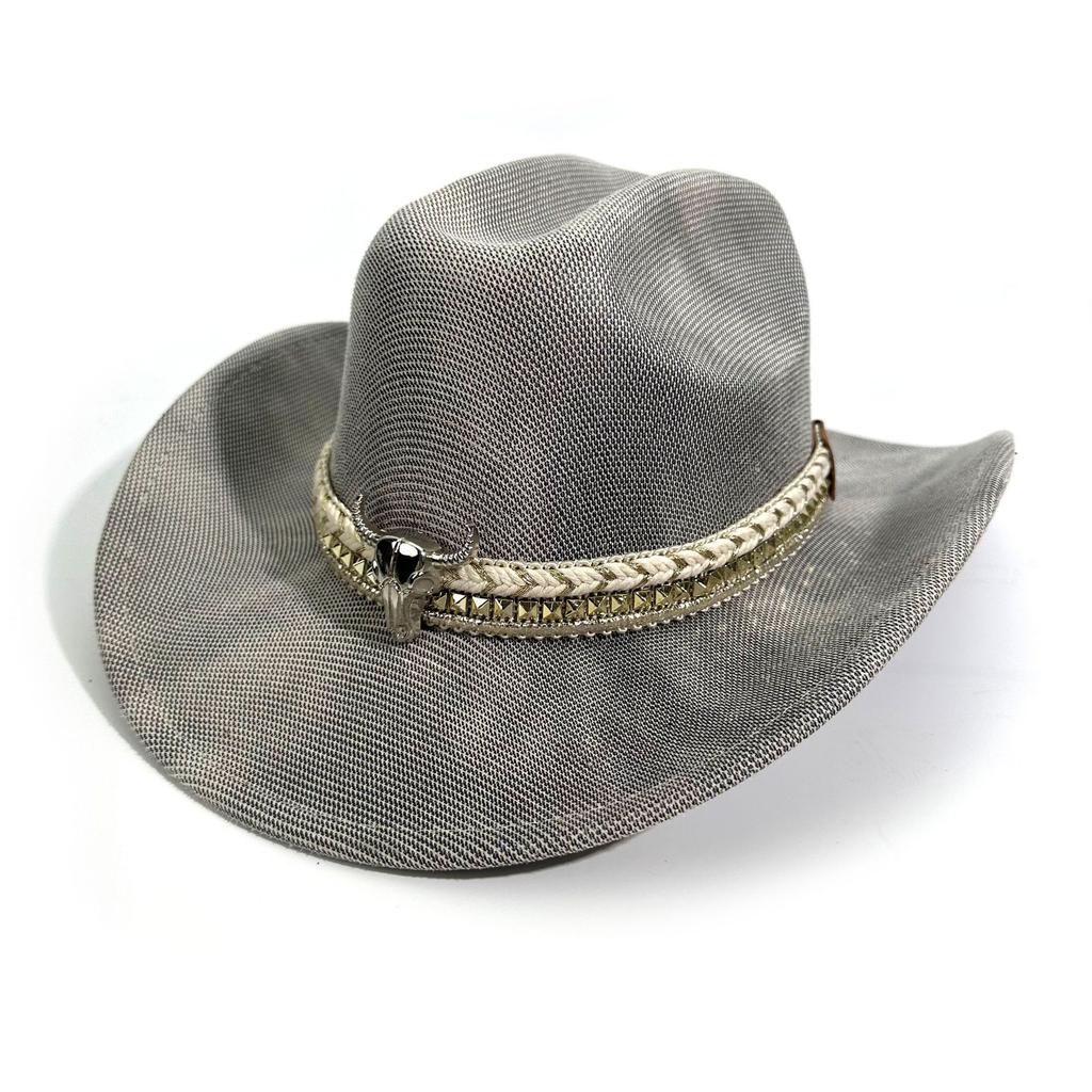 Western Cowboy Hat Men'S And Women'S Bull Head Accessories Peach Heart Top Jazz Hat Big Edge Top Hat