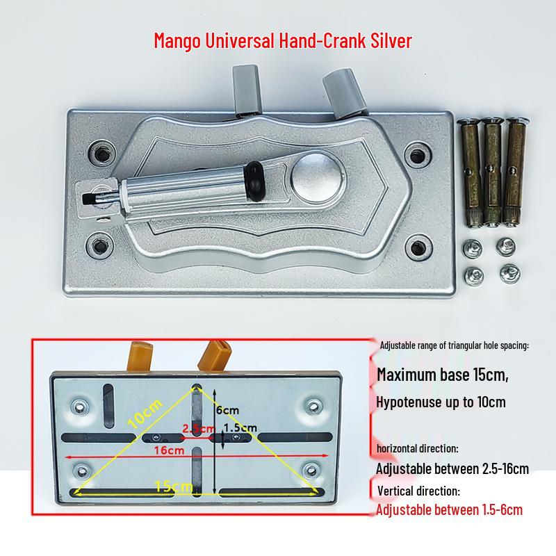 Universal Hand Crank No-Punch Clothes Drying Rack with Adjustable Hole Distance for Balcony.