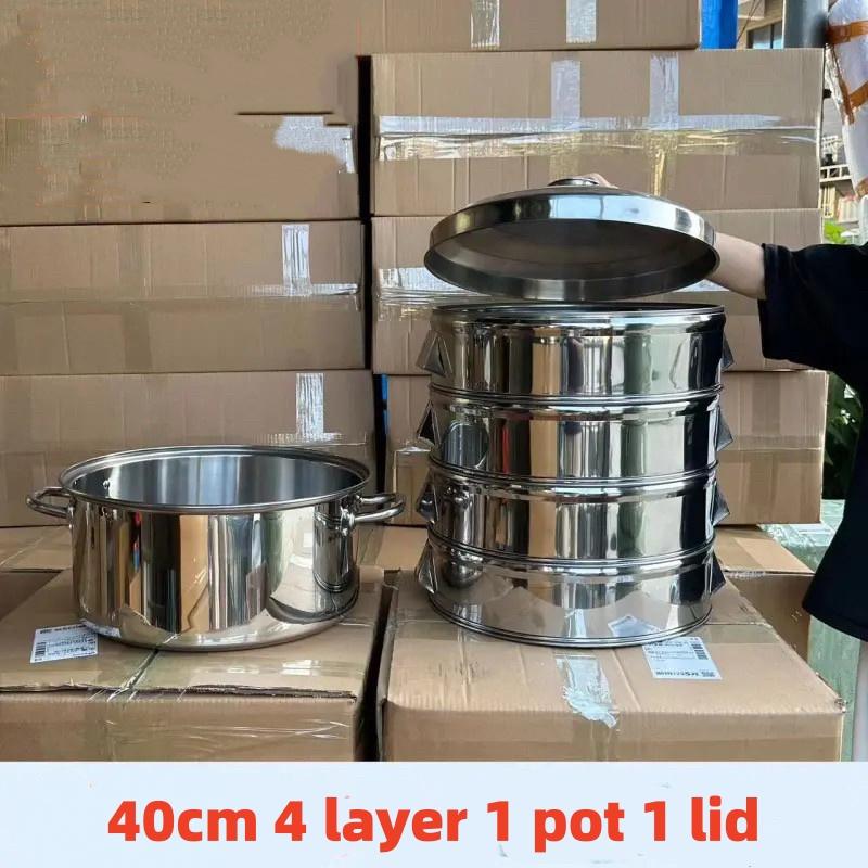 Thick Stainless Steel steamer Extra Large big Food bun buns steamer with pot Bread drawer fish rice dumpling cooker tray steamed