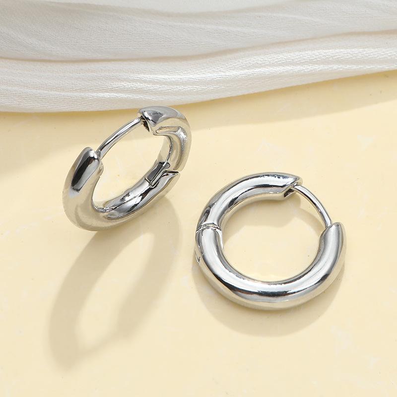 Huazi Style Zircon Stud Earrings for Women - Gold-Plated, Non-Fading Luxury Jewelry