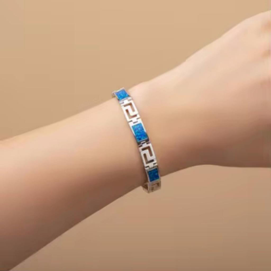 Hawaiianische Opal Halskette & Armband Set mit bunten Edelsteinen