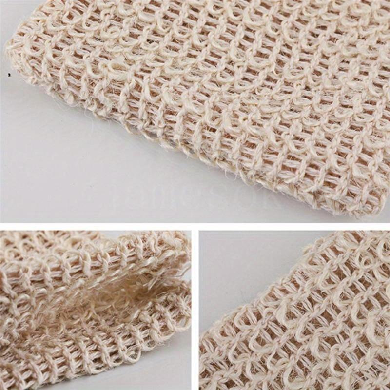 Soap Bag Set Natural Ramie Mesh Exfoliating Double Layer Foam Soap Protection Eco Shower Sponge Bag Loofah Bathroom Essentials