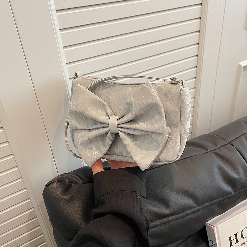 Bow design fabric crossbody bag shoulder bag women's mother  new lowest price cost-effective high solid color fashion