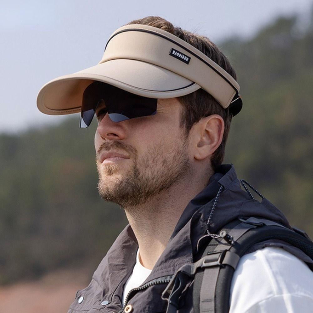 Adjustable Empty Top Cap Breathable Sport Hat Fashion Sun Hat with Sunglass  Outdoor Sport