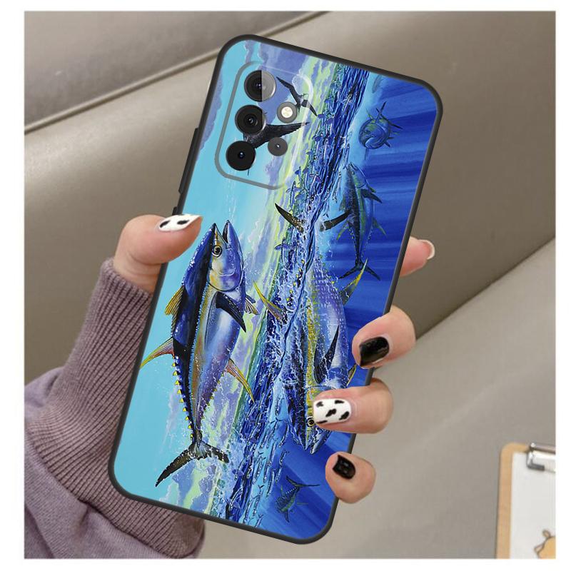 Bluefin Tuna Case For Samsung Galaxy A33 A13 A53 A34 A54 A14 A15 A16 A26 A36 A56 A12 A32 A52 A06 A35 A55
