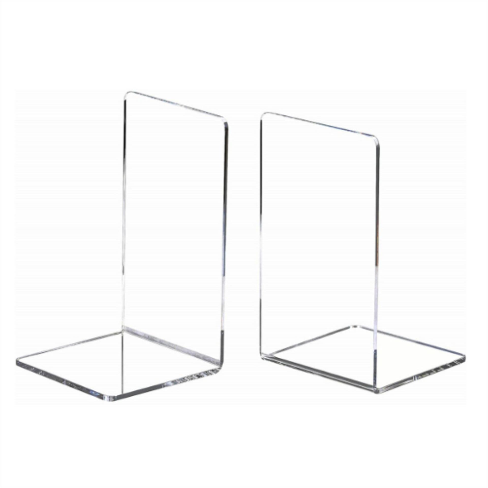 Прозрачная акриловая L-образная подставка и упор для книг Single piece/No inner box прозрачный