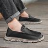 Fashion Brand New Men Comfortable Genuine Leather Business Leather Shoes Fashionable Spring Breathable and Non Slip One Foot Lazy Shoes