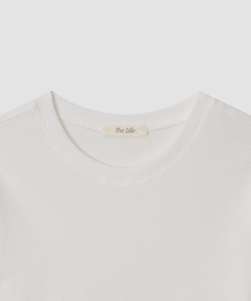 Deolil Loft Ribbed Round T_Ivory