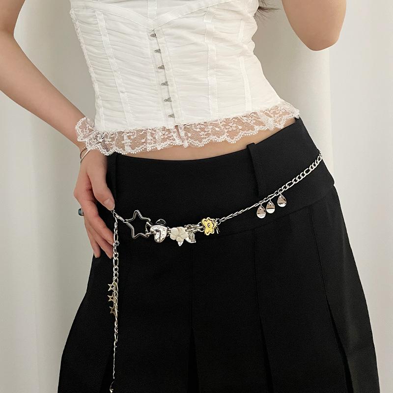 Niche Design Sense Multi-Element Waist Chain Women'S Personalized Waist With Skirt High-End Accessories Chain Belt Women