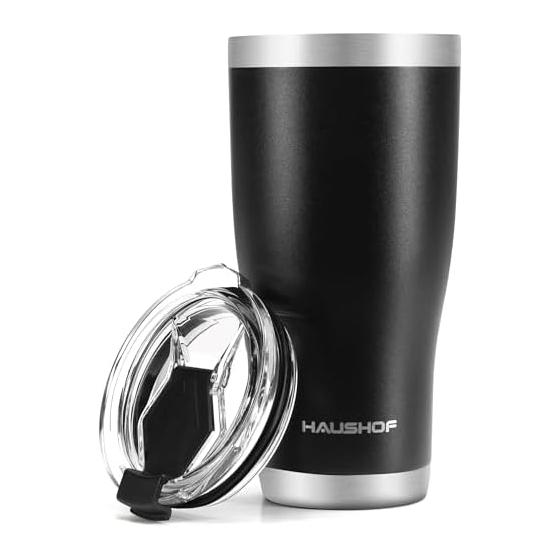 

HAUSHOF Vacuum Insulated Tumbler, Stainless Steel, with Lid, 600ml, Car Tumbler, Coffee Cup, Water Bottle, Mug Bottle, Stainless Steel Cup,