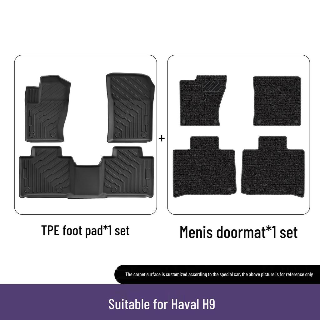 2024 Haval H9 TPE 3D All-Weather Floor & Trunk Mats