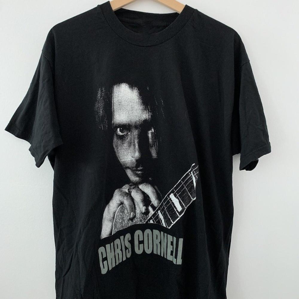 

Chris Cornell And His Guitar Tour Music 100% Cotton Adult T Shirt SB194 Unisex T-Shirt XXXXL