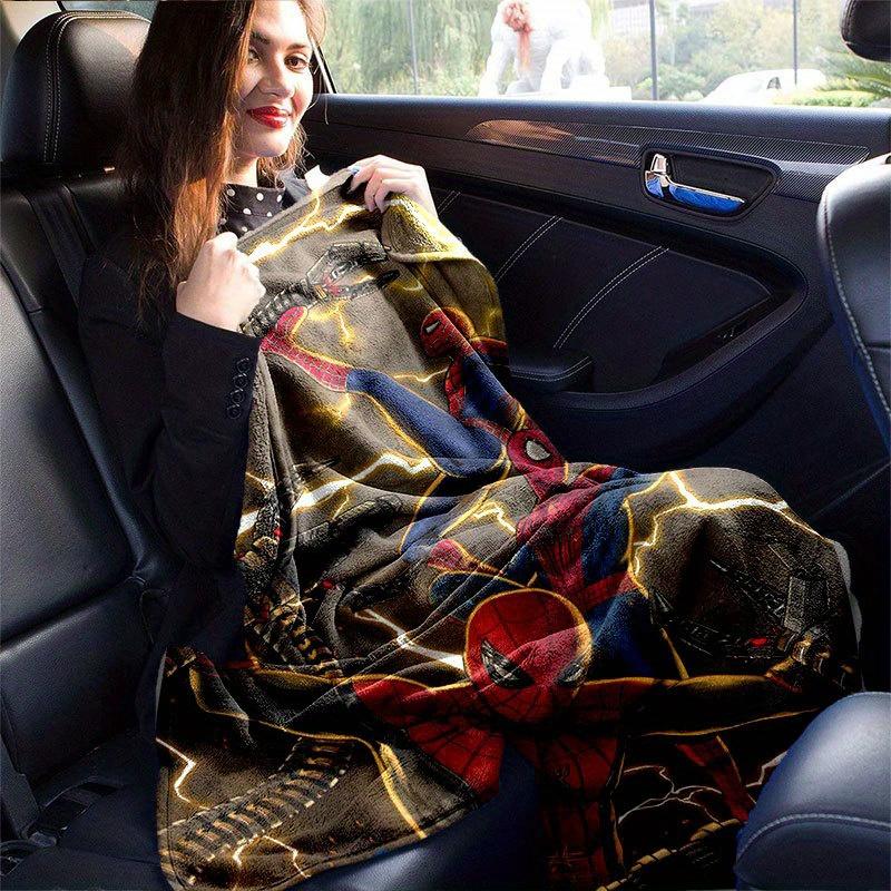 Spider-man Cute Printed Blanket Rectangular Soft Comfortable Modern Style Polyester