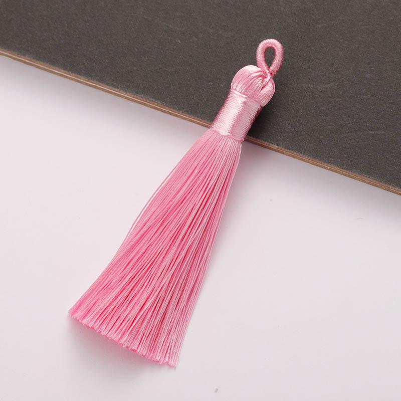 10pcs 8-9cm Tassel Earring Charm Colorful Cotton Silk Brush Making Sati Tassels Pendant DIY Jewelry Findings Handmade Crafts
