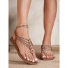 Women's Summer New European and American Fashion Retro Rhinestone Soft and Comfortable Holiday