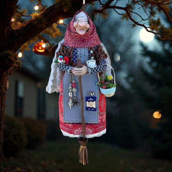 Automobile Pendant Handmade Kitchen Witch Doll Multipurpose Halloween Witch Figurine Luck Charm Home Decoration