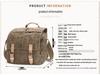 Waterproof Cotton Canvas Crossbody Camera Bag for SLRs - Unisex Photography Shoulder Bag