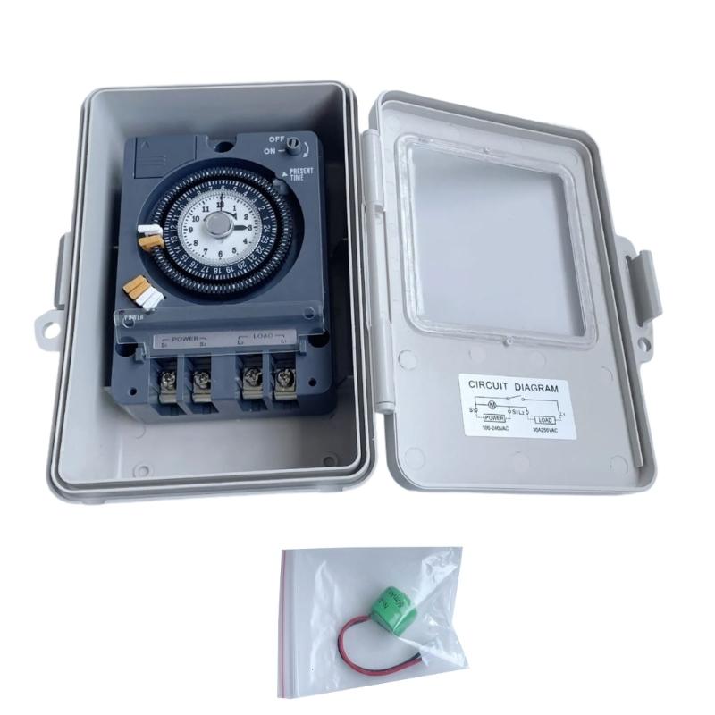Mechanical Timer 30A Time Control Device Universal For Production Lines Outdoor Facilities & Commercial Lighting Systems