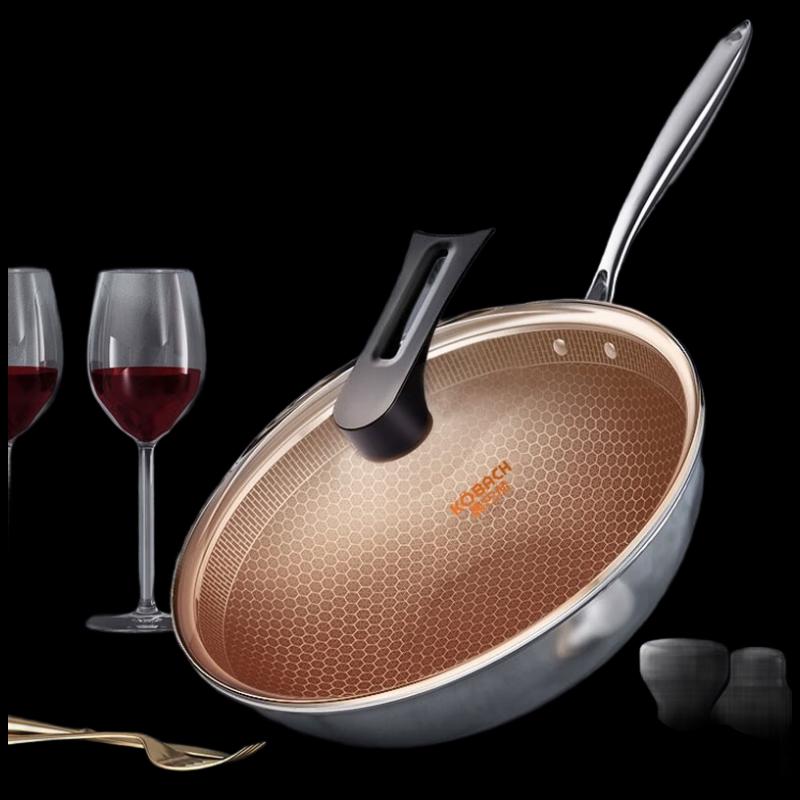 Kangbach 304 Stainless Steel Honeycomb Wok