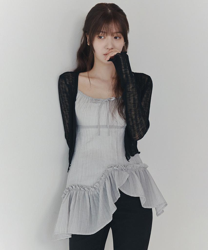 Twee Moline Summer See-Through Long Sleeve Cardigan
