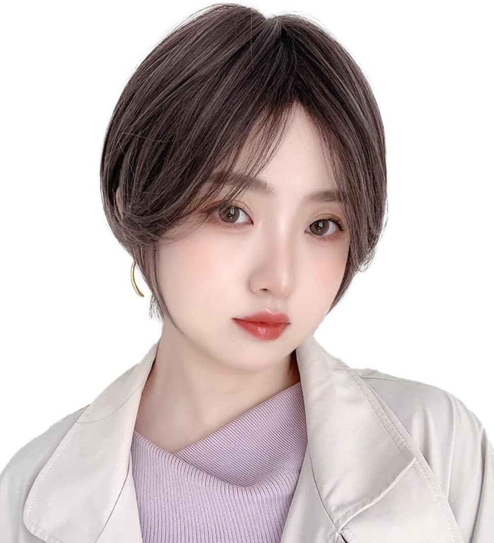 

Парик Короткий Боб Полный Парик Короткий Боб Парик Парик Черные Волосы [Brightlara] Женский Мужской tf1754-KN