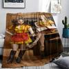 1PC 2 Broke American Sitcom Print Flannel Blanket, High quality All Seasons, Home Decor, Warmth and Comfort, Perfect for Christmas Gifts