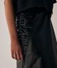 Teulimingbeodeu Shirring Layered Long Skirt [ Black ]
