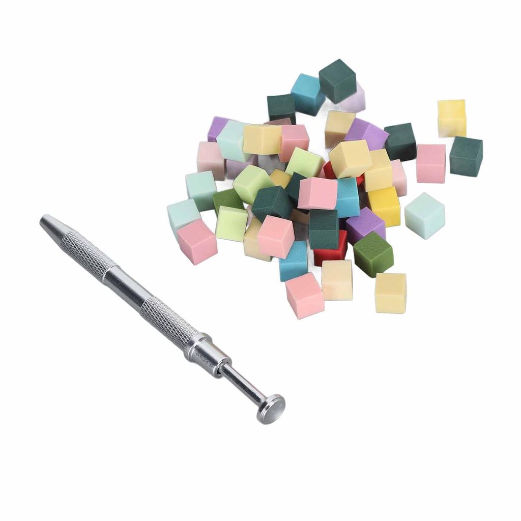 100Pcs Nail Art Soft Sponge Versatile Portable  Nail Block Buffer Polisher File Tofu Cubes with 