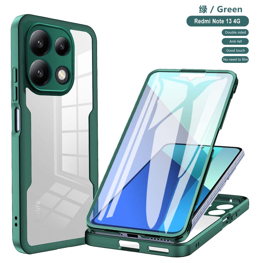 Phone Case For Redmi Note 13 12 11 10 9 Pro 12s 11s 10s 10C 12C 13C 360 Full Body Screen Protector Shockproof Phone Cover