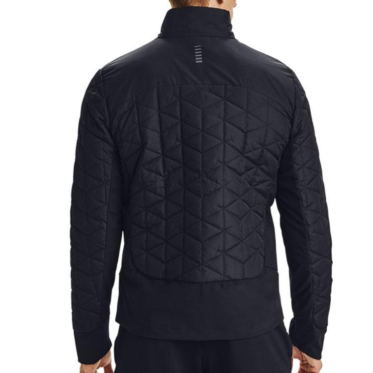 Under Armour ColdGear Reactor Hybrid Zip-Up Running Jacket Men Jackets Black 1355803-001