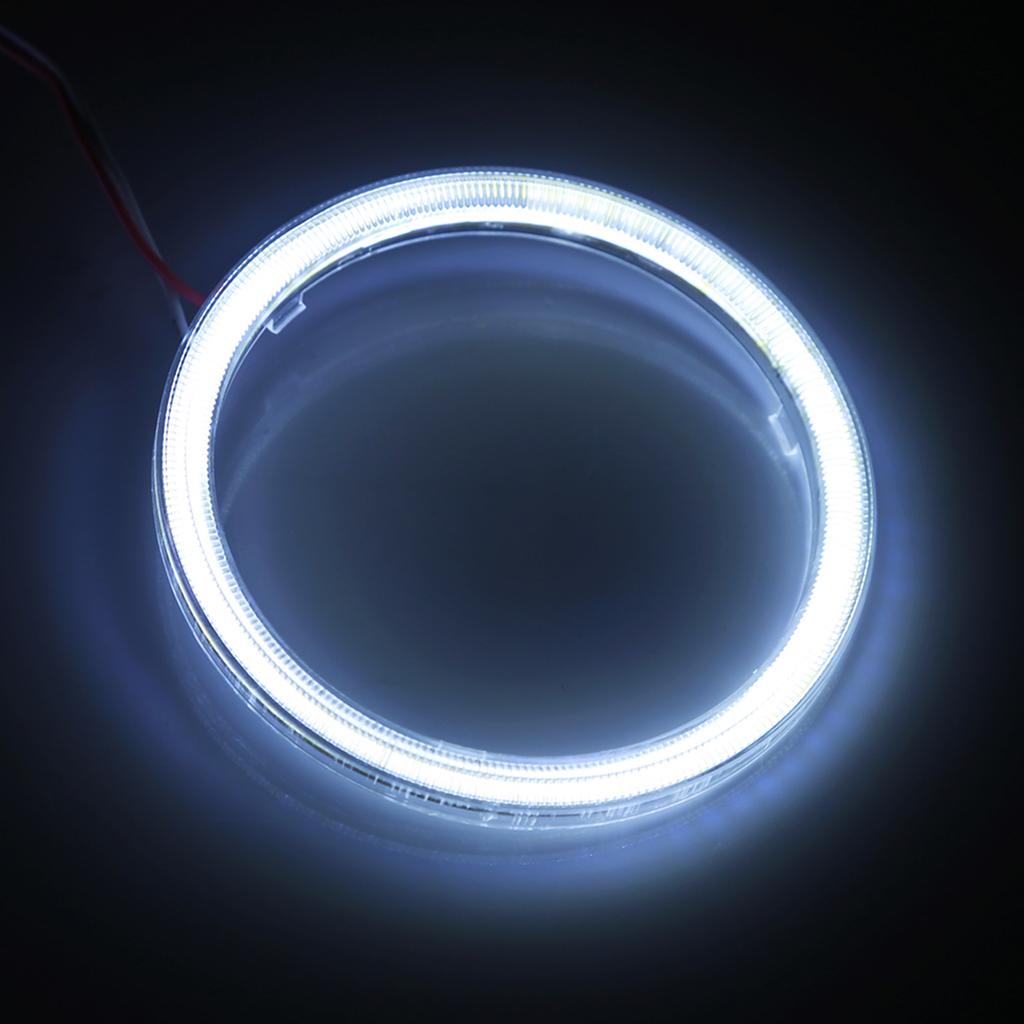 1 Çift Otomatik Halo Halkalar COB Çipli Far DRL LED Motosiklet Araba İçin 60mm