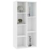 Bookshelf White 50 * 25 * 106 Cm Engineered Wood