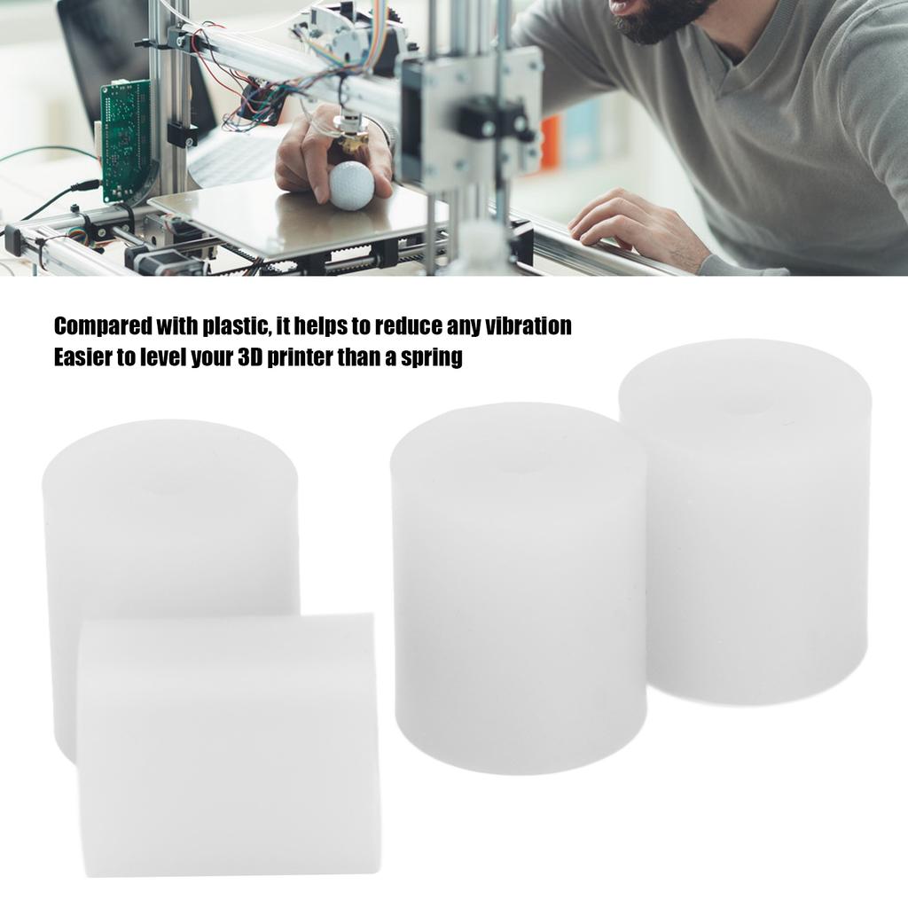 4pcs Heat Bed Mounts Column 16mmCelsius0.6in Reducing Vibration Practical Printer Accessories for Ender 5 Plus
