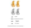 18k Gold Titanium Steel Teardrop Diamond Earrings - European & American Fashion Jewelry