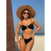 Ribbed High Cut Bikini Female Swimsuit Women Swimwear Two-pieces Bikini Set Padded Bather Bathing Suit