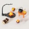 Miniature Kitchen Miniature Set 1/12 Doll House Decoration Hanging Stove Firewood SweetJar Model with Realistic Features
