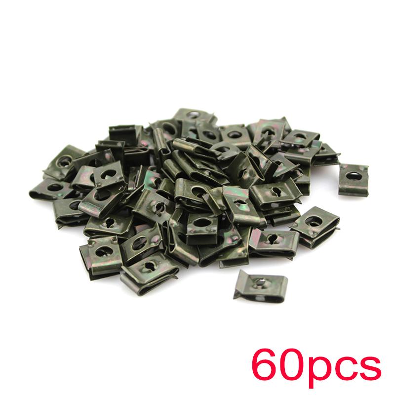 5/100x Car Motorcycle Metal Fastener Clip Screw U-Type Clip Auto Electromobile Anti-rust Protection Clip Buckle Screw Iron Sheet